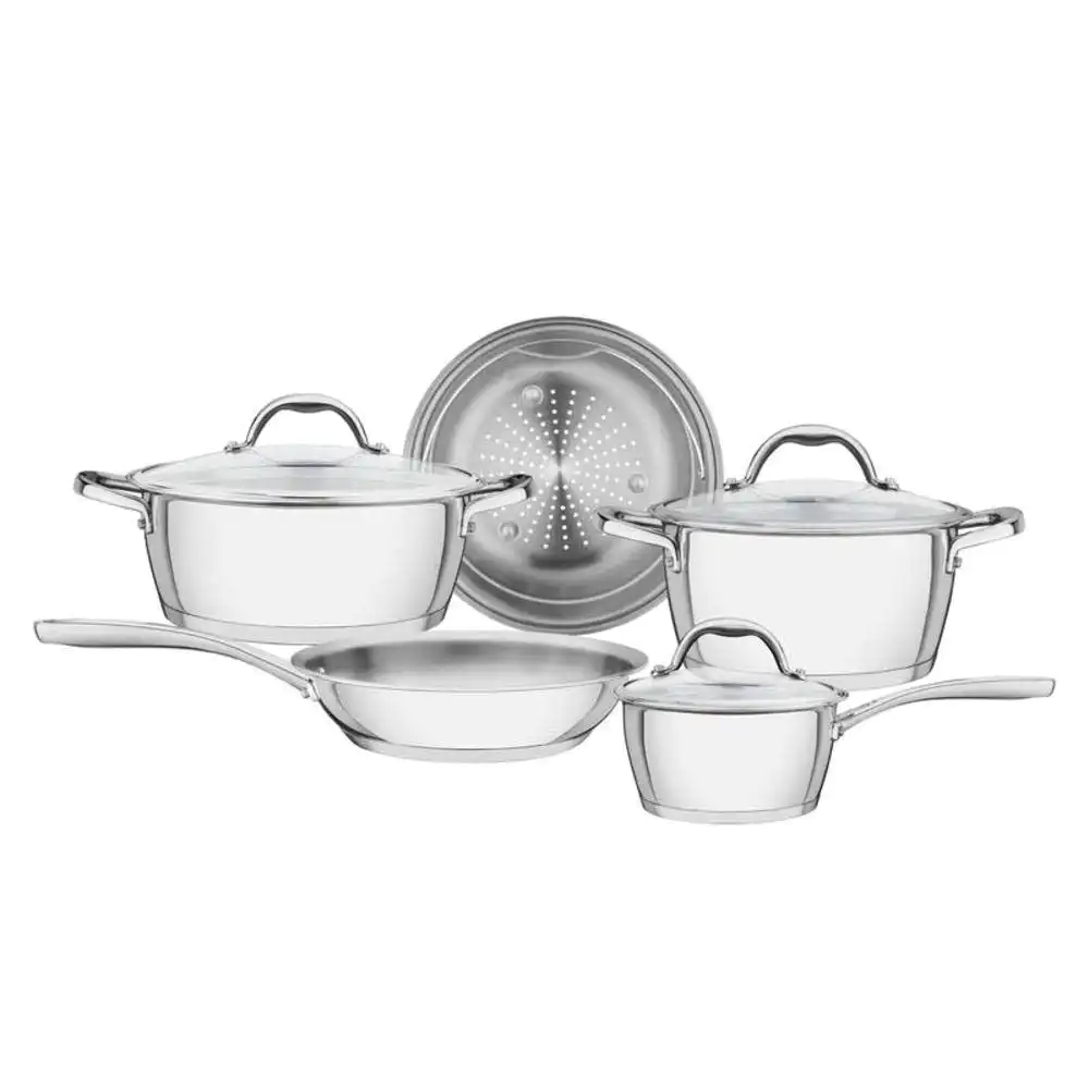 Jogo com 5 panelas de inox, Tramontina